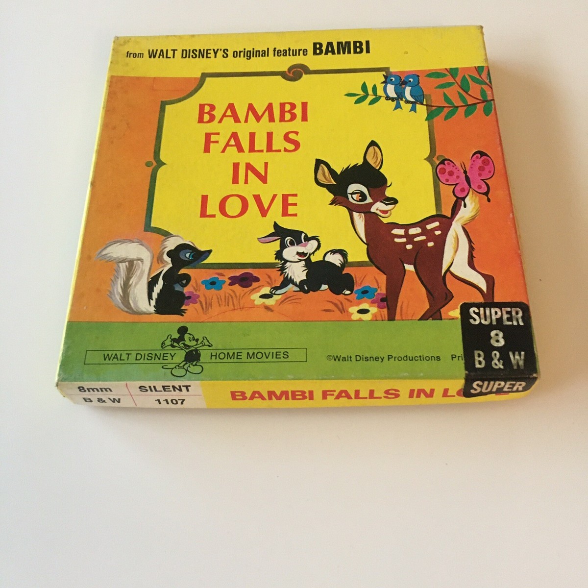 Vintage Walt Disney's Bambi Falls in Love Super 8 mm Film Reel