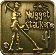 Nugget Stalker Lapel Pin Gold Nugget mining metal detector prospecting gold hunt