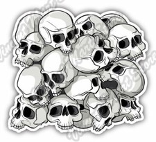 Human Skull Horror Fright Dead Death Bone Car Bumper Vinyl Sticker Decal 4.6"