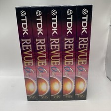 5 Pack TDK Revue Standard Grade T 120 Blank VHS Video Tape 6 Hours New SEALED