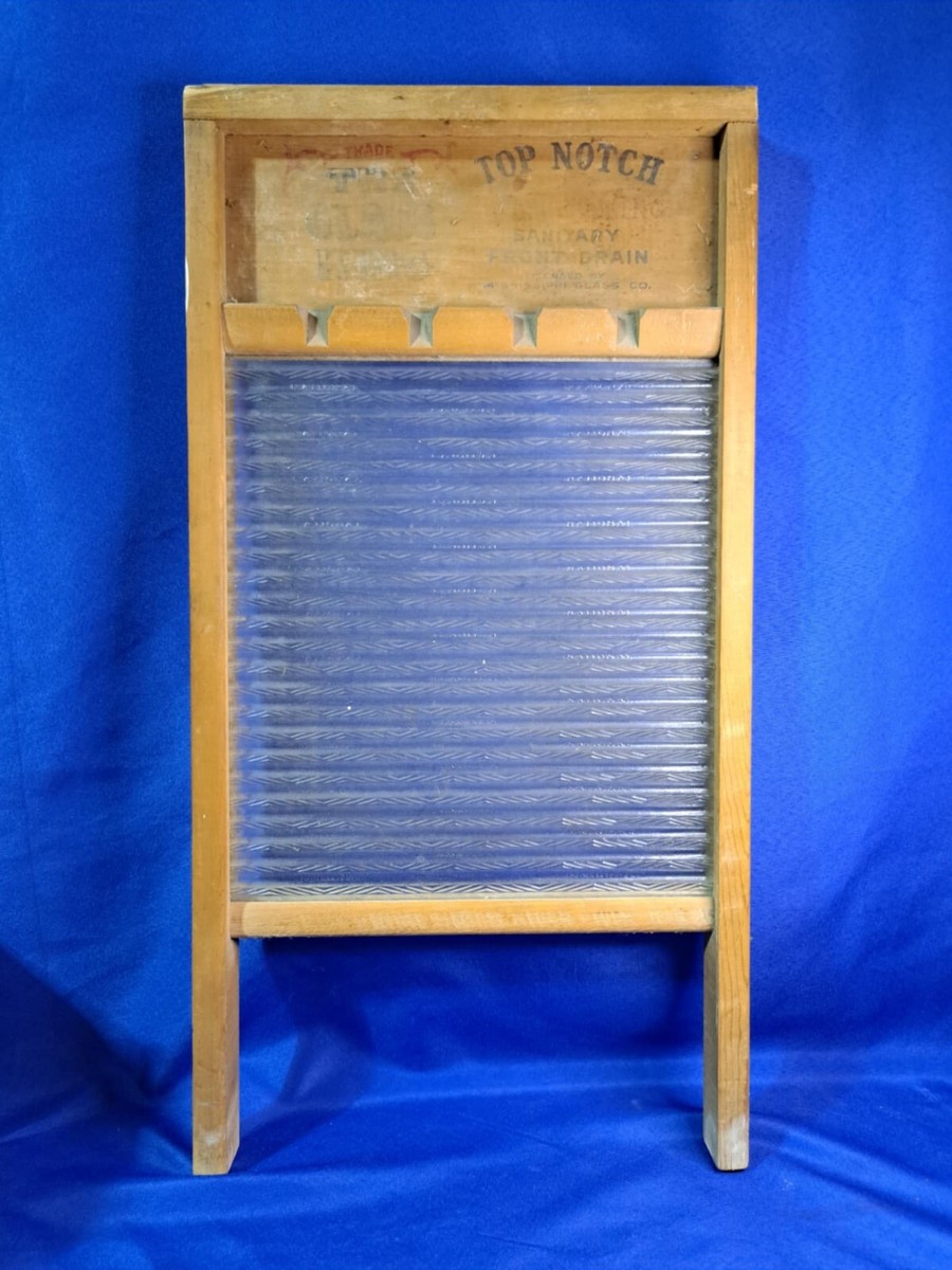 Vintage National Washboard Co. Wood/ Glass Washboard #865