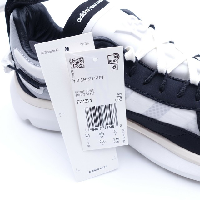 Size 7 - adidas Y-3 Shiku Run White Black for sale online | eBay