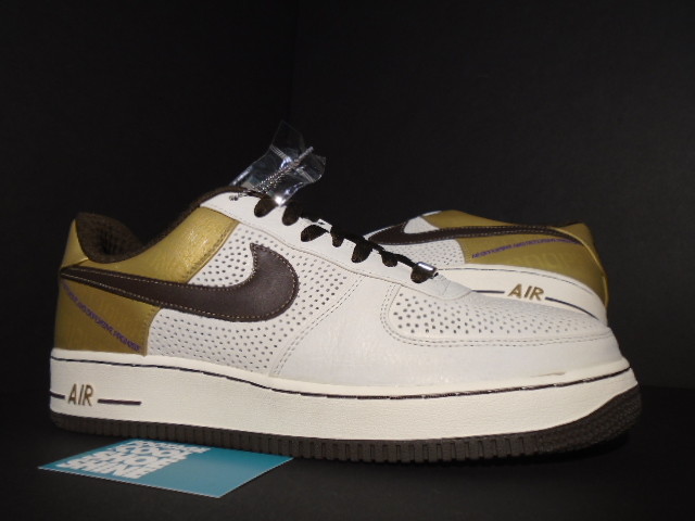 2007 Nike Air Force 1 Premium 07 ORIGINAL SIX MICHAEL COOPER WHITE BROWN GOLD 11 | eBay
