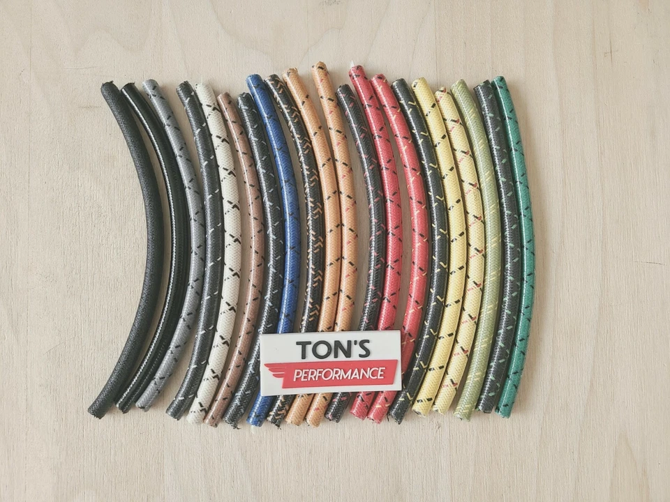 Universal Harley Davidson Spark Plug Wires Kit Red BlackYellow Cloth Braided 8mm - Image 3 of 4