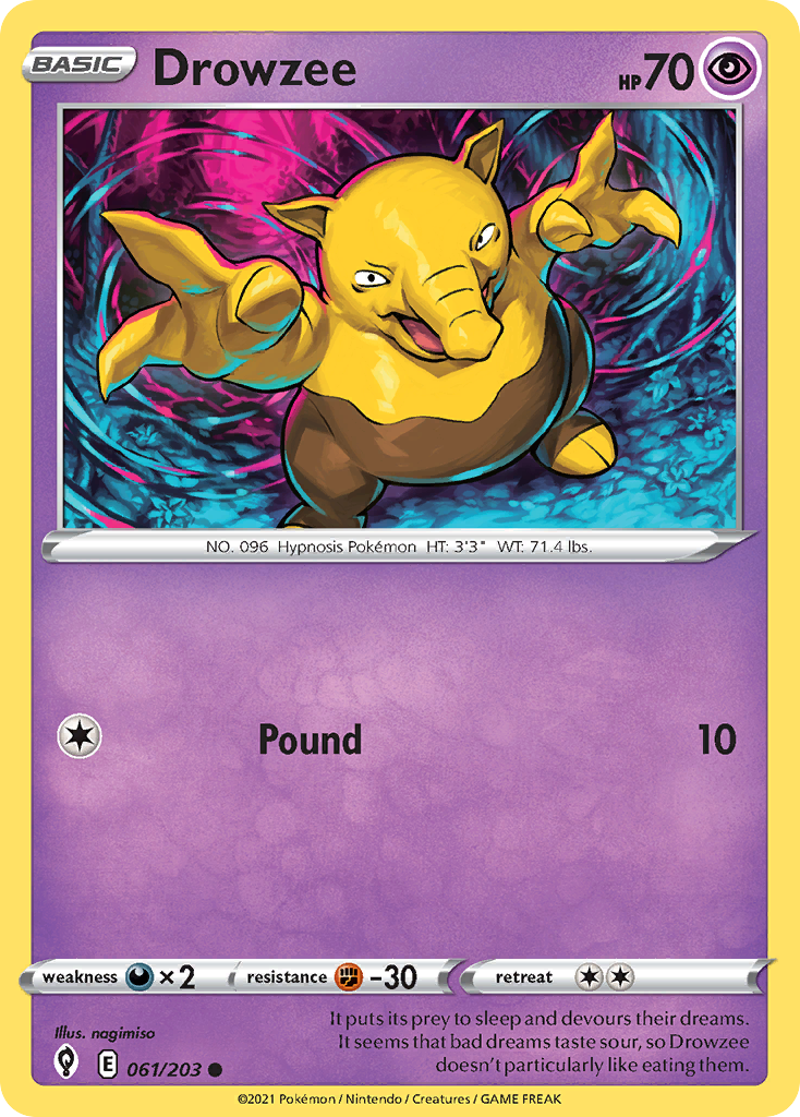 Drowzee 61/203 Common | Evolving Skies | Pokemon Card | eBay