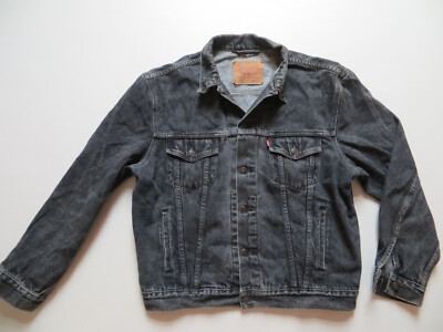 Levi's 70503 Jacke Jeansjacke Gr. XL Schwarz ! Black 90's Vintage