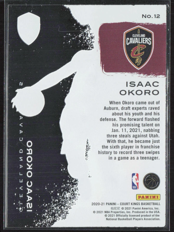 2020-21 Panini Court Kings #12 Isaac Okoro Acetate Rookies - Image 2 of 2