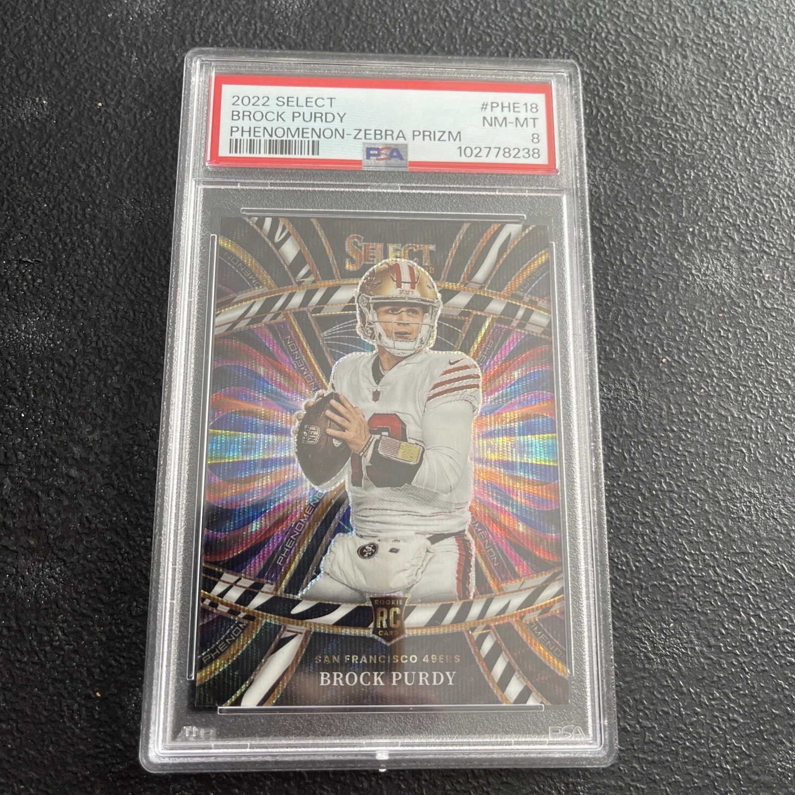 Brock Purdy Panini Select Phenomenon #PHE18 Zebra
