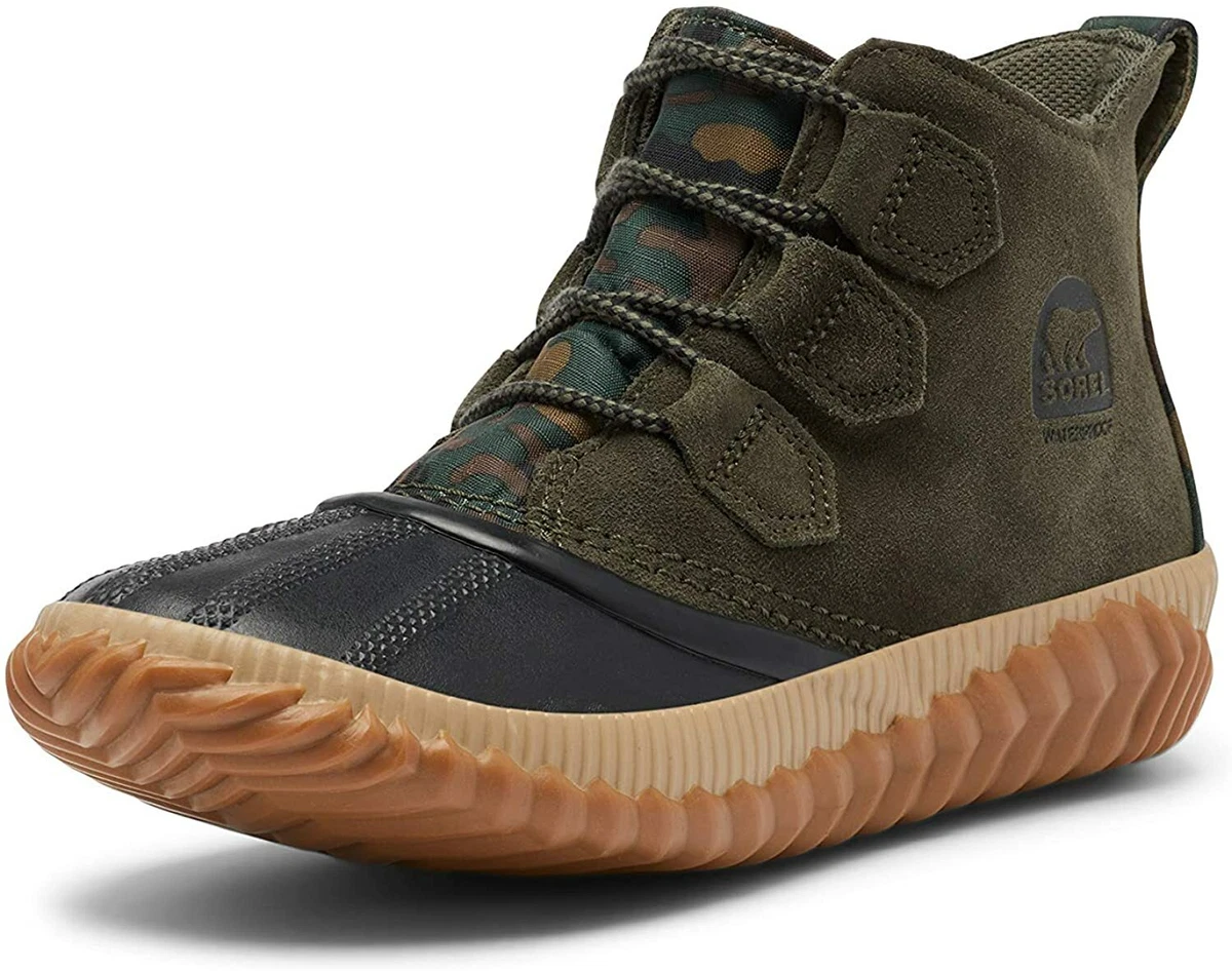 SOREL Out N About Ankle Duck Boots Alpine Tundra Camo WATERPROOF Sz 6 NEW