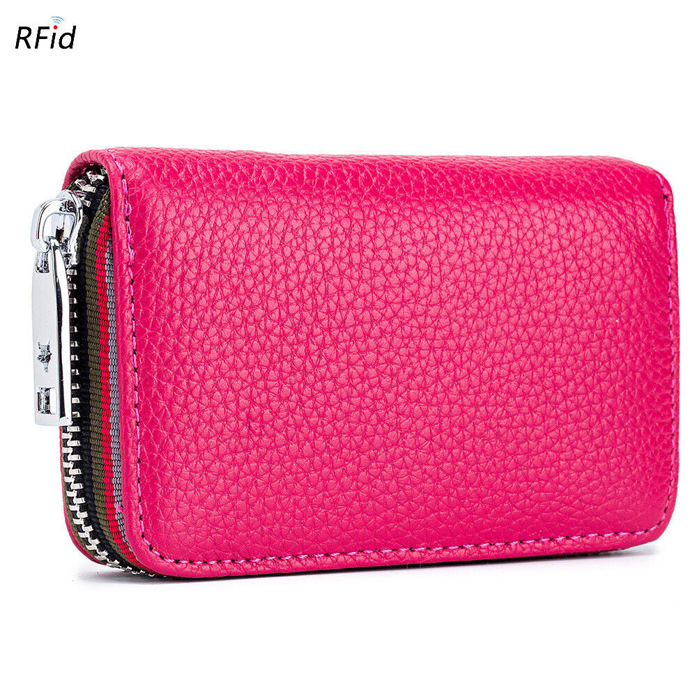 Men's Women's Fashion Leather Short Wallet Credit Card Zipper Wallet Multi  Gifts
