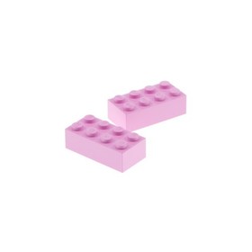 2x Lego Building Brick 2x4x1 Light Pink Rose Basic Simpsons 71006 4205032 3001