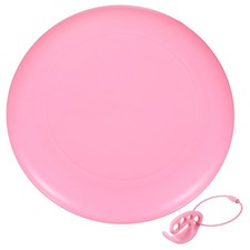 Flying Disc 10.7 Inch, 175g Plastic Flying Disk with Carry Ring, Pink