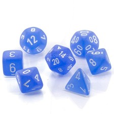 Chessex Chx27406 Dice - Frost: 7-Piece Blue/White