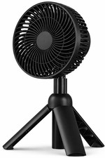 Portable Night Lamp Camping Fan Rechargeable USB Outdoor Camping Fan Black