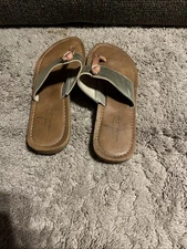 BlueFin Women's Navy Flip Flop Sandals Size 7 
