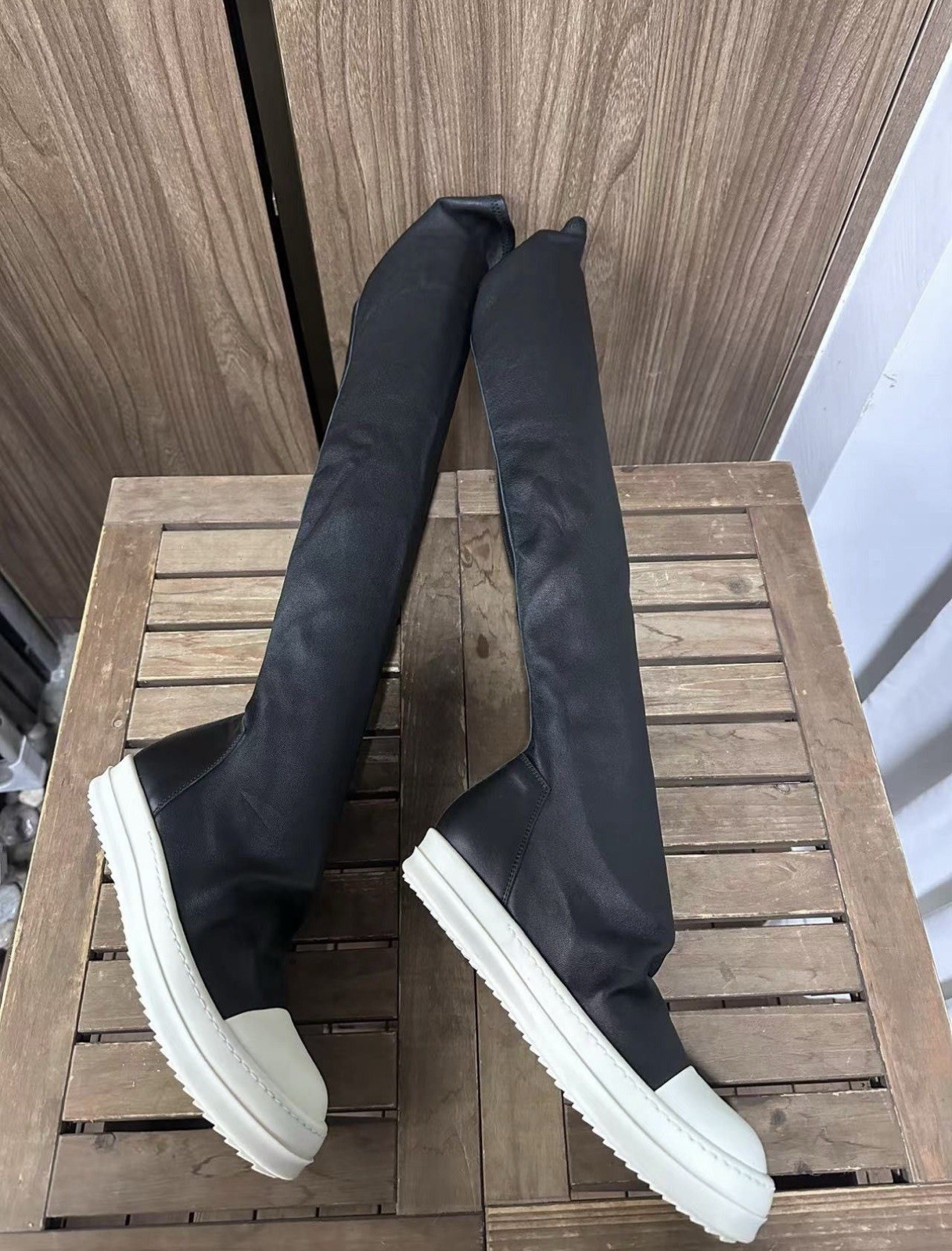 Rick Owens Mainline leather boots size 36.5 Italy women 6.5