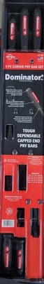Mayhew 61366 Dominator Curved Pry Bar Set 5 Piece USA Made Heavy Duty Steel