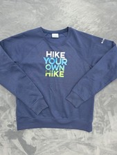 Columbia Blue pullover sweatshirt Hike your own Hike women Medium gorpcore