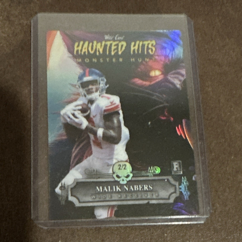Wild Card Haunted Hits Monster Hunt Malik Nabers Giants 2024 HHWW-MN 2/2