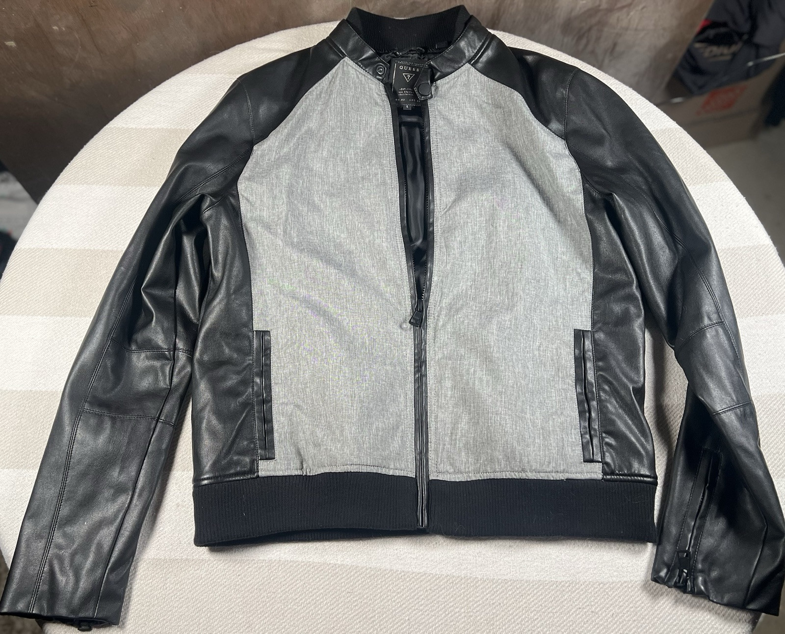 Vintage Guess Los Angeles Mens Large Bomber Jacket 90s Style