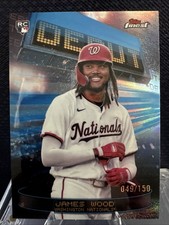 2025 Topps Finest James Wood RC Debut Sky Blue Refractor /150 #D-1 Nationals