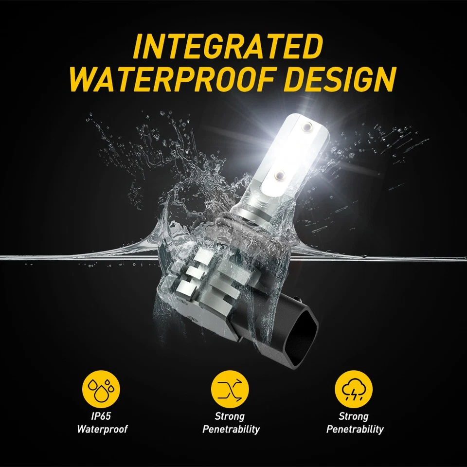 Светодиодные противотуманные лампы AUXITO 9006 HB4 для Toyota SEQUOIA 6000K 2001-2017 годов выпуска белые 2x - Изображение 4 из 4