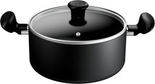 Tefal Titanium Essential Stewpot 24 cm + Lid, Non-Stick Coating, Metal Spatula 