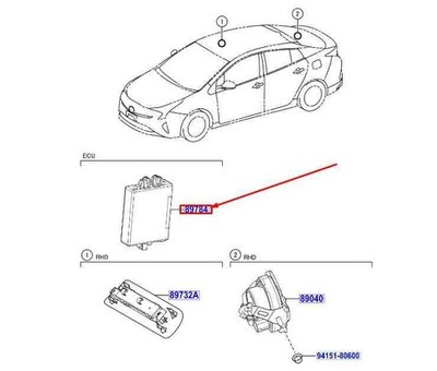 TOYOTA PRIUS W5 Wegfahrsperrenmodul 8978433020 NEU ORIGINAL