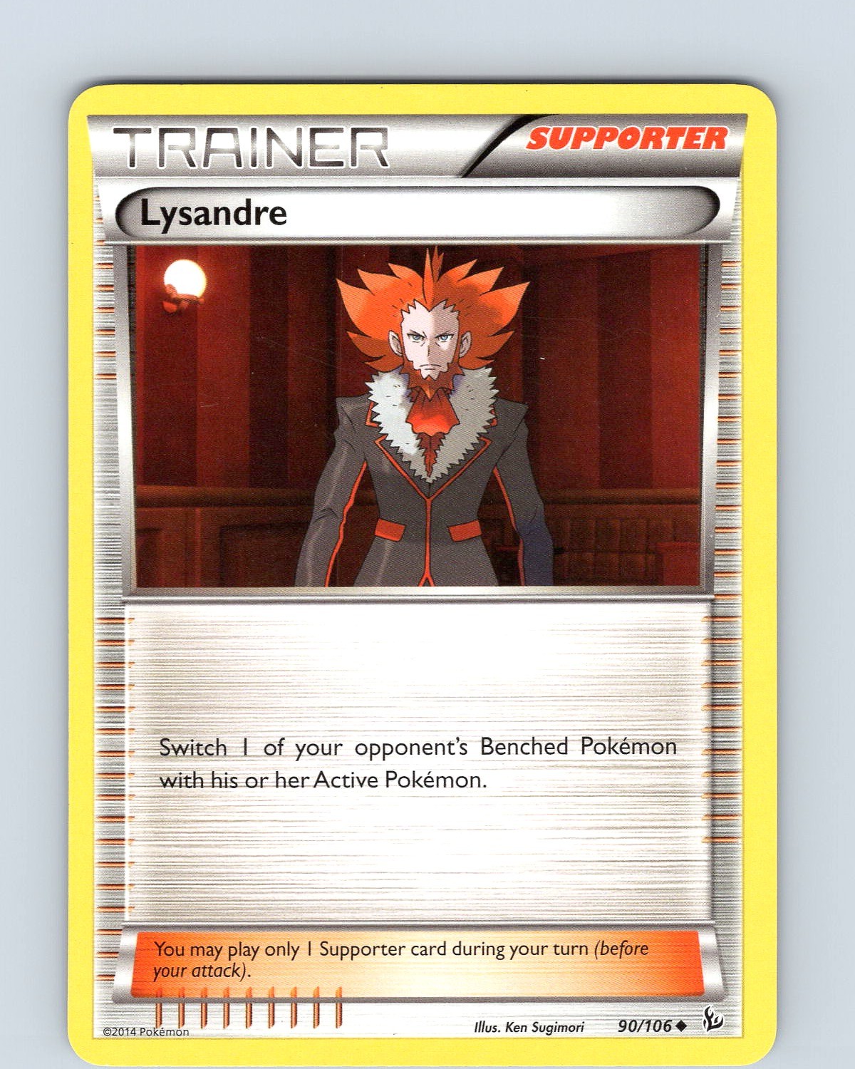 Pokemon TCG Lysandre XY Flashfire 90/106 Regular Uncommon Card LP-NM