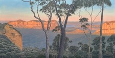 Early morning, Katoomba - Original Australian Landscape Oil Painting.