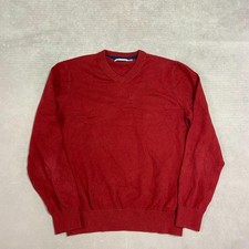 Nautica Knitted Jumper V-Neck Knit Sweater Men's M