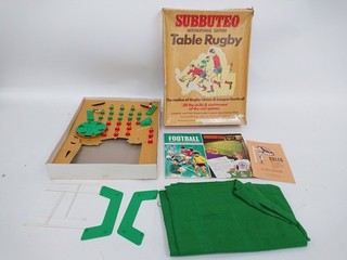 Vintage Subbuteo Table Rugby Game Complete with Extras 1970s Bundle Collectible