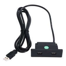 USB Power Grommet, 5V Fast Charging Embedded 2 USB Charging Ports Charger Sta...