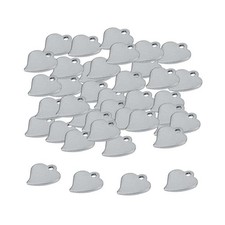 50pcs Heart Blank Stamping Tags Pendants Metal Tags for