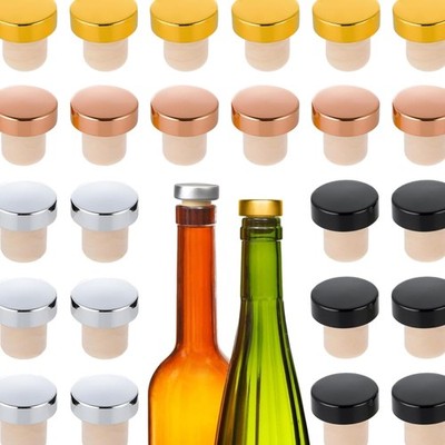 Weinverschluss T-Form 24er Set Silikon Aluminium Wiederverwendbar für Flasche...