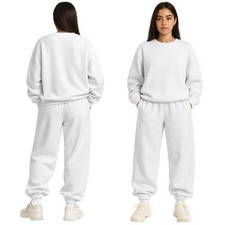 Womens Oversized Tracksuit Set Casual Pullover Sweatshirt Trouser Crew Neck Top