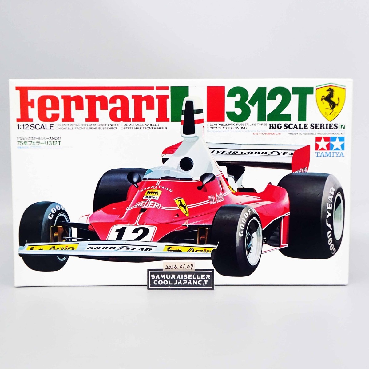 Tamiya Ferrari 312T 1/12スケール Tamiya 1/12 Ferrari 312T Big Scale Series F1 Vintage Plastic model