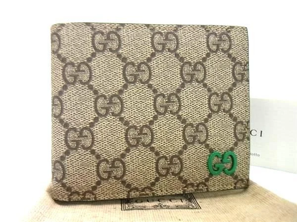 Gucci 768243 GG Supreme Portefeuille PVC x Vert 377081