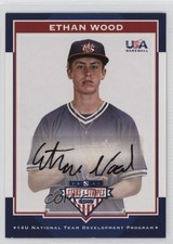 2017 Panini USA Baseball Stars & Stripes Black Ink 18/25 Ethan Wood Auto 0i76