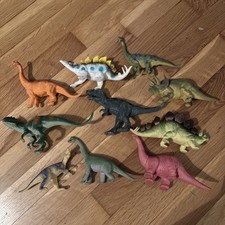 Dinosaur Mixed Toy Lot of 10 Vintage Plastic Action Figures Misc