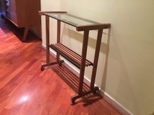 Carrello In Teak E Vetro anni ‘60