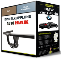 Starre AnhäNgerkupplung für BMW 2Er Cabrio 03.2014-06.2021 Typ F23 Auto Hak NEU