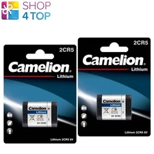 2 CAMELION 2CR5 LITHIUM BATTERIES 6V  PHOTO CAMERA 1400mAh DL245 1BL 2032 NEW