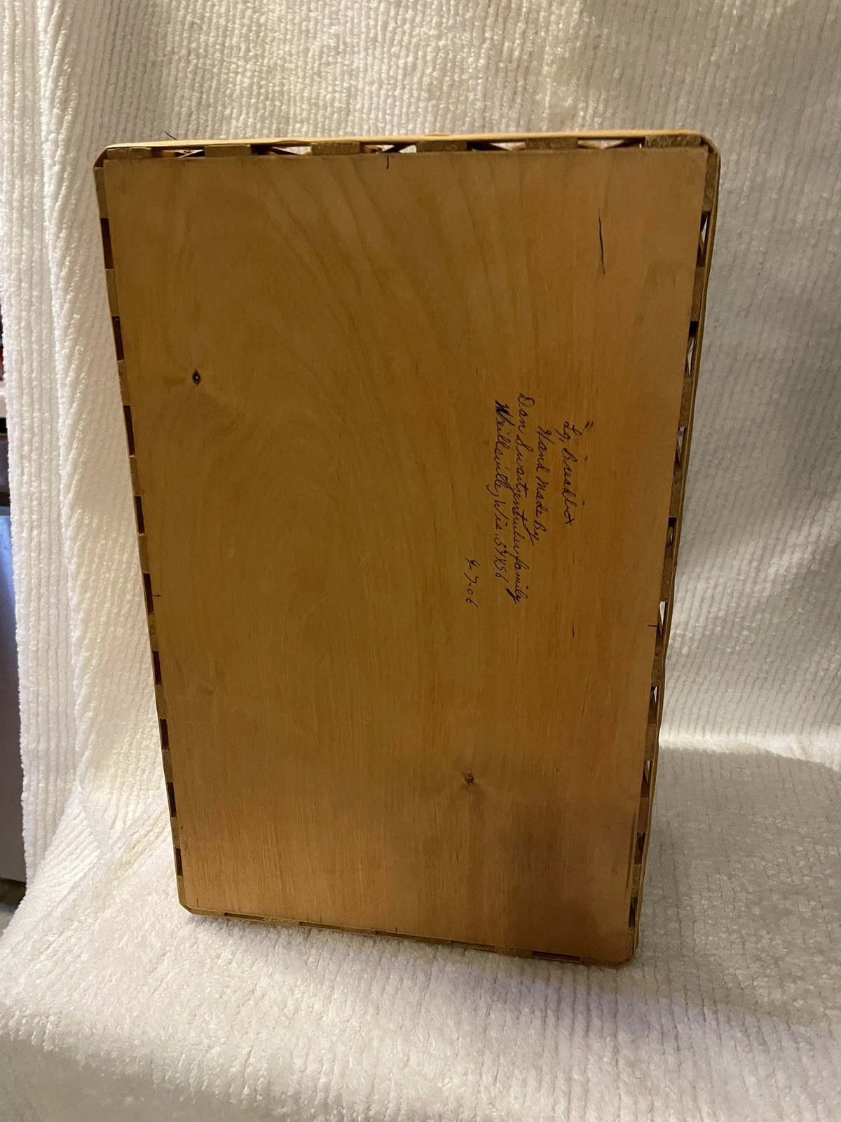 Amish Handmade Bread Box With Maker Signatures.
Opens in a new window or tab