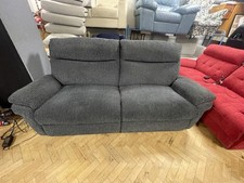 Recliner Sofa Grey/black Excellent Condition 3 Seater Couch Rickmansworth Area