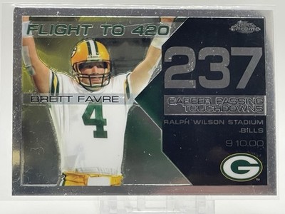 2008 Topps Chrome Brett Favre Packers QB Flight To 420 Football Card #BFC-237