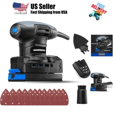 1.4-Amp Multi-Function Detail Sander with 12pcs Sandpaper, Dust Collection Sy...