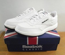 Reebok Men's Classic CL Ace Sneakers NIB 8.5 White Navy