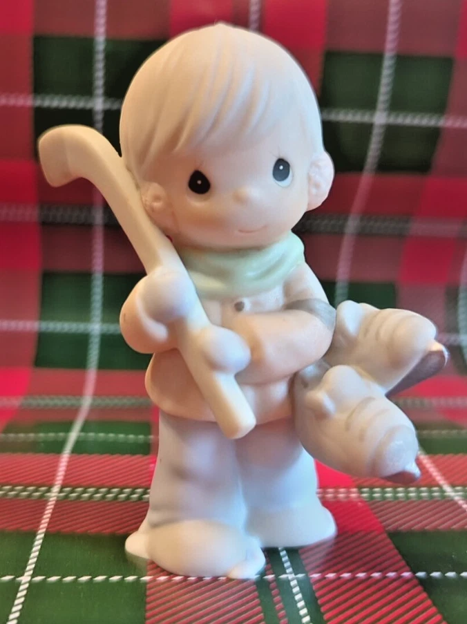 1996 Precious Moments Figurine Sugar Town Leroy 184071 Hockey Player - Image 3 of 4