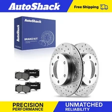 Front Drilled Slotted Brake Rotors Ceramic Pads for Toyota Sequoia Tundra